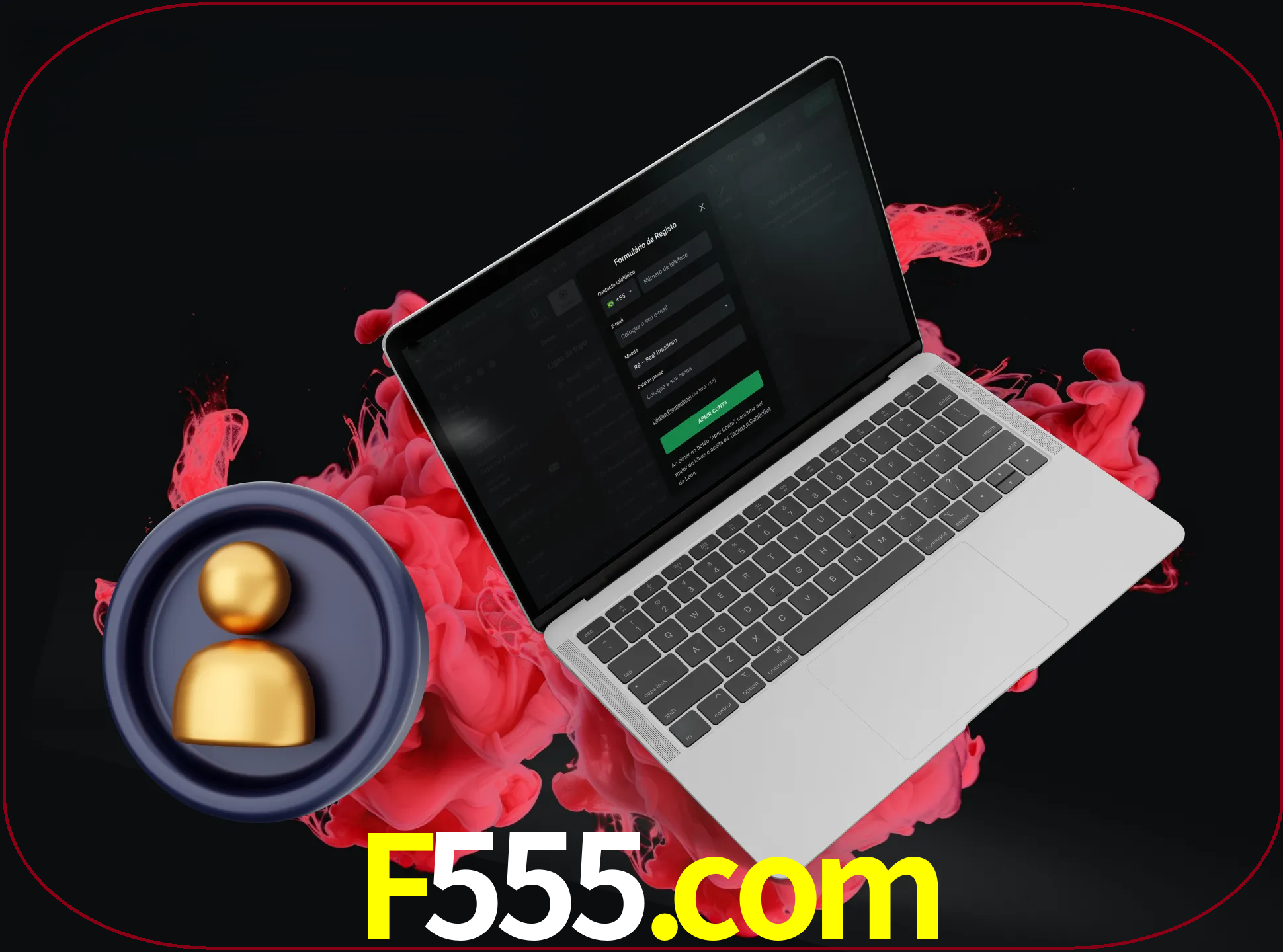No cabeçalho do site f555, clique no botão que o levará a um formulário especial onde terá de introduzir as suas informações actuais.