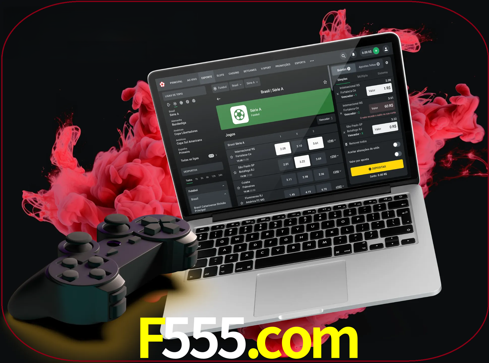 Visite a secção especial de jogos de vídeo em f555 para descobrir em que jogos pode apostar e ganhar muito dinheiro.