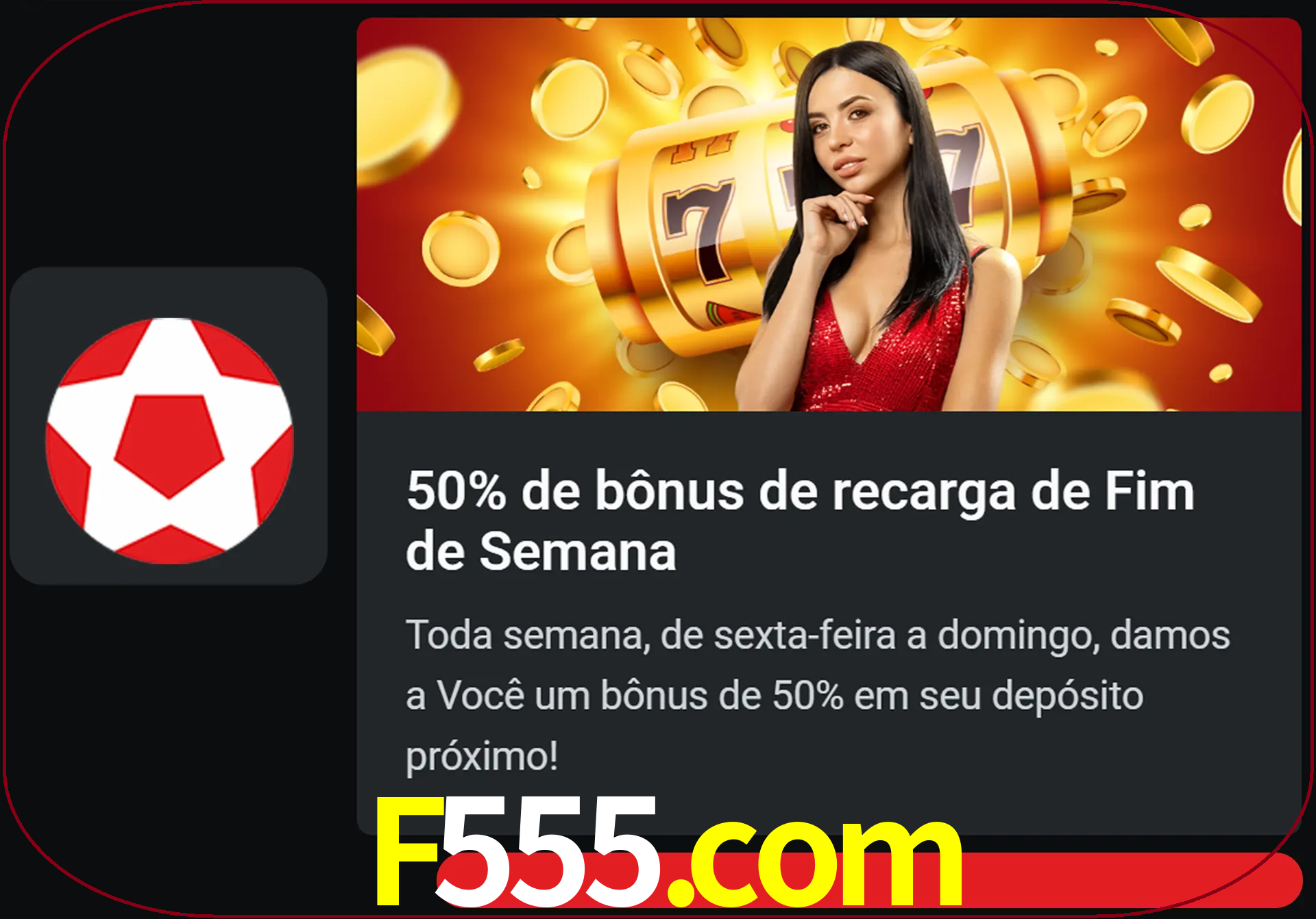 Volte a cada semana para receber novos bônus em dinheiro.